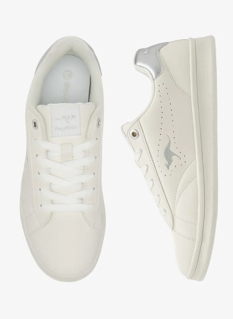 kangaROOS Women's Logo Detail Sneakers With Lace-Up Closure