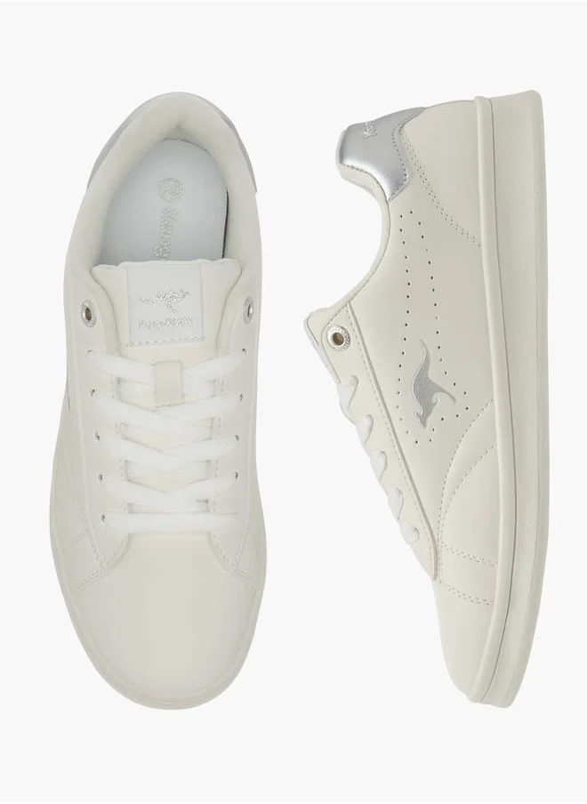 kangaROOS Women's Logo Detail Sneakers With Lace-Up Closure