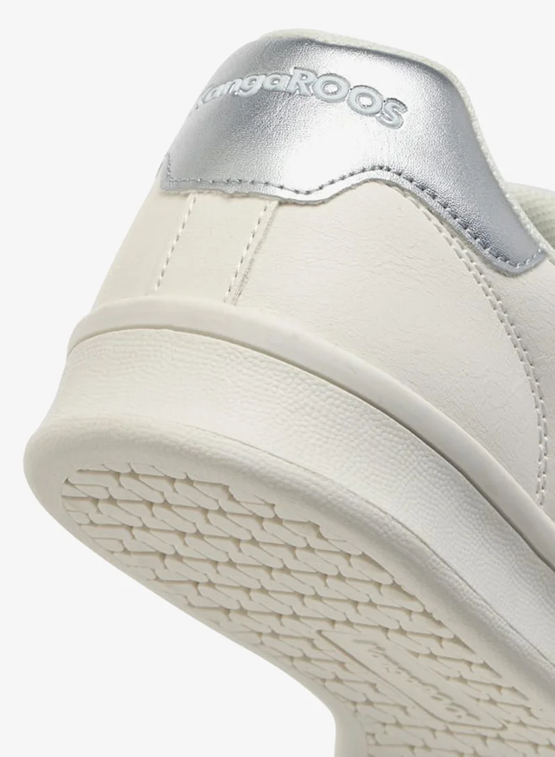 kangaROOS WHITE Women's Logo Detail Sneakers With Lace-Up Closure for Women | Best Price UAE