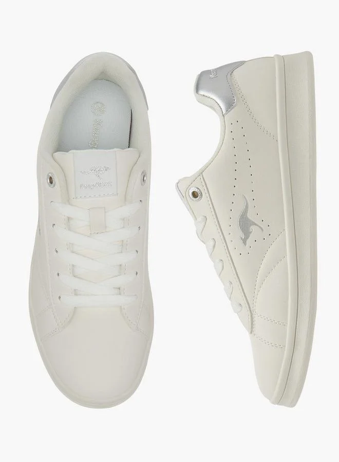 Kangaroos Women's Logo Detail Sneakers With Lace-Up Closure