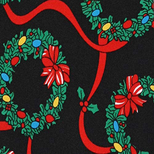 Three Rooker Christmas Wreath Neck Ties Mens Holiday Necktie - Image 3