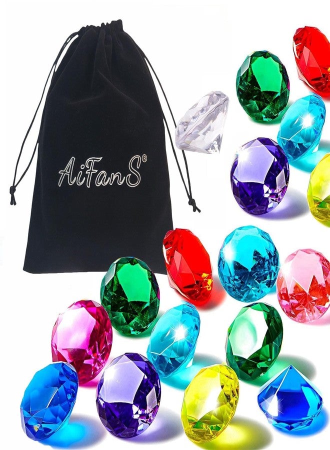 AiFanS 20PCS Diving Gems Pool Toys - Colorful Diamond, Underwater Swim Training Gift for Kids, Summer Water Pool Game Set - Image 1