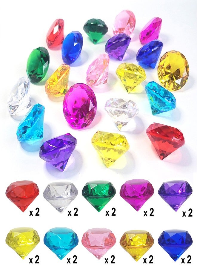 AiFanS 20PCS Diving Gems Pool Toys - Colorful Diamond, Underwater Swim Training Gift for Kids, Summer Water Pool Game Set - Image 2