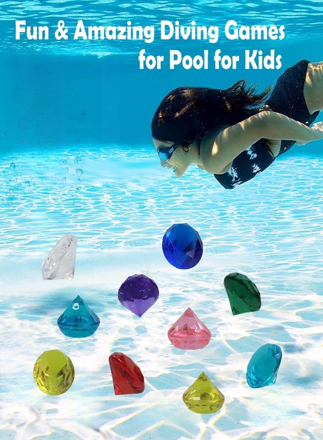 AiFanS 20PCS Diving Gems Pool Toys - Colorful Diamond, Underwater Swim Training Gift for Kids, Summer Water Pool Game Set - Image 5