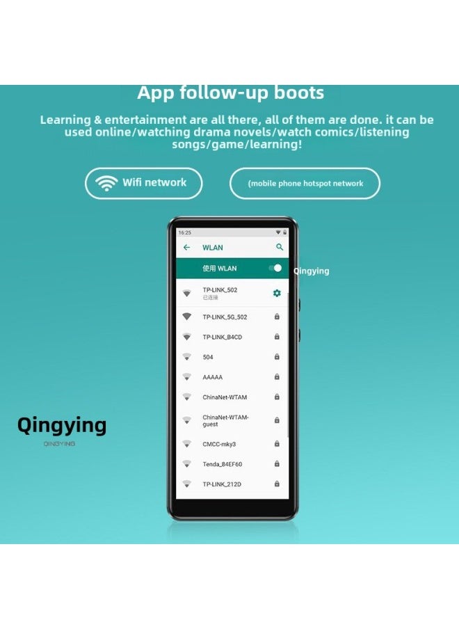 Generic - Full Screen 4 Internet Access 5 Player 3 Walkman Student Edition Traffic 6 Novel Qingying-Body Color:Qingying Eight-core Mini Version 3inch Qingying 2+16gb-Memory Capacity:Body Memory + 128g Memory Card Qingying Official Standard + Music Headphones - Image 1