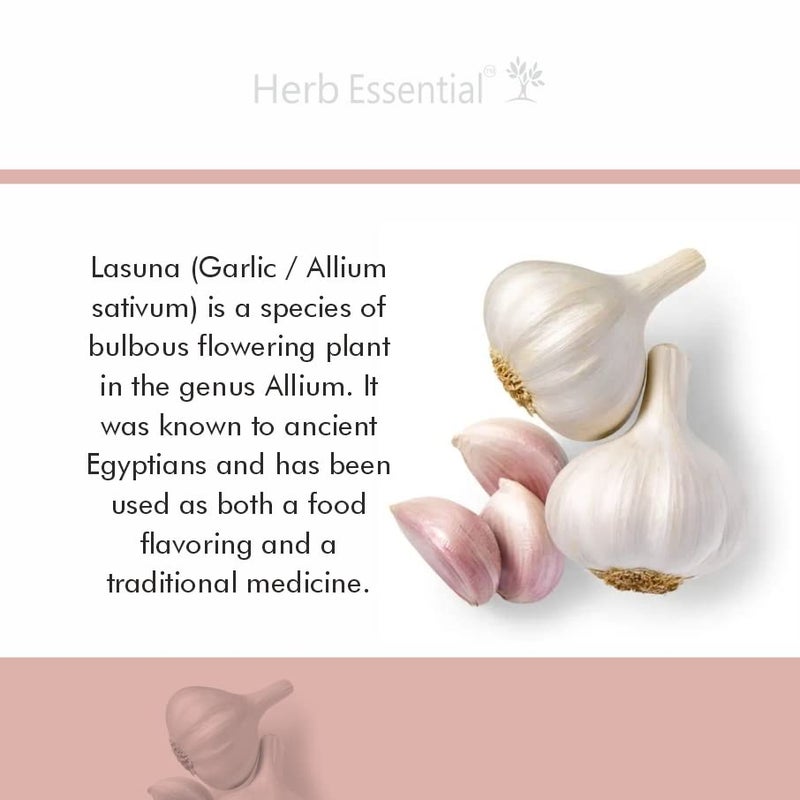 Herb Essential Lasuna (Garlic) Tablets 500mg - 2 x 60 tablets, 120 Tablets| Heart & Cardiovascular Health, Blood Pressure & Cholesterol Support, Immunity, Antioxidant, Digestive & Detox Aid - Image 3