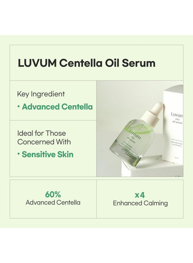 LUVUM Centella Oil Serum Advanced Centella 60% Hydrating & Calming Ideal For Acneprone & Sensitive Skin Korean Skin Care 1.01 Fl. Oz - Image 2