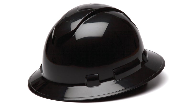 Ridgeline Pyramex Ridgeline Full Brim Hard Hat 4 Point Ratchet Black - Image 1