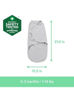 SwaddleMe SwaddleMe by Ingenuity Easy Change Swaddle, Size Small/Medium, 0-3 Months, 2-Pack - Snow Leopard  - Image 4