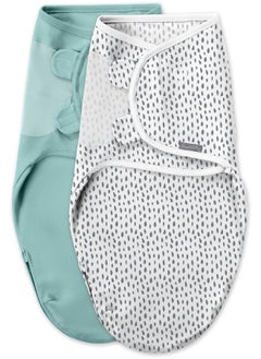 SwaddleMe SwaddleMe by Ingenuity Easy Change Swaddle, Size Small/Medium, 0-3 Months, 2-Pack - Snow Leopard  - Image 1