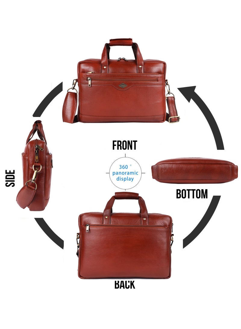 LAVERI LEATHER Genuine Leather Office And Travel Document Laptop bag Style 509  - Image 4