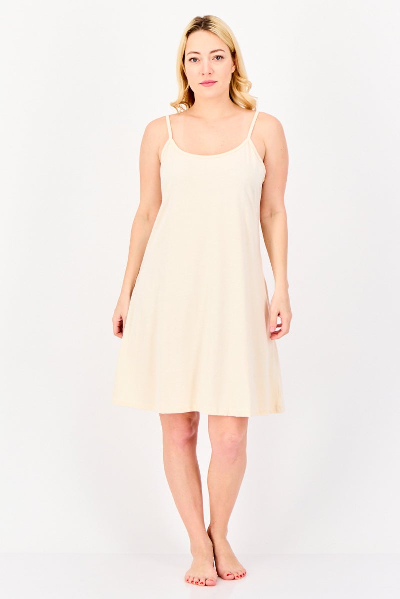 ONLY Women Solid Mini Dress, Cream - Image 1