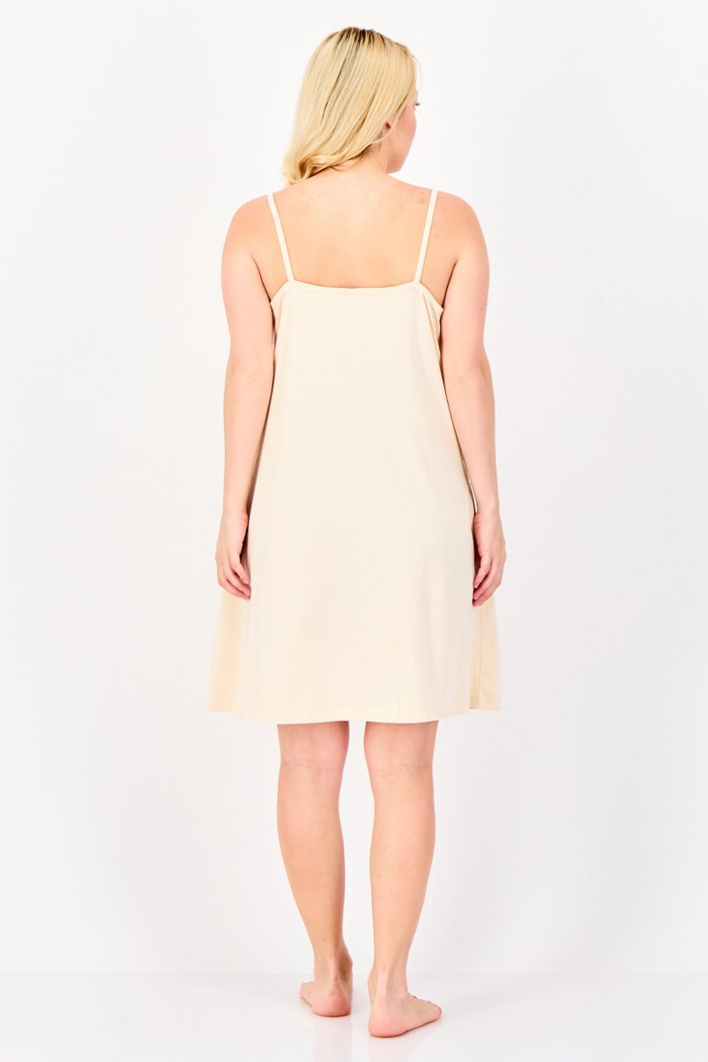 ONLY Women Solid Mini Dress, Cream - Image 3