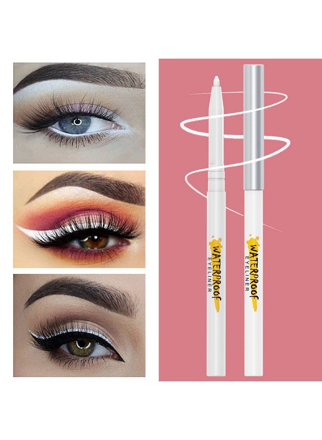 Kaiqikaixi KAIQIKAIXI 5Pcs White Eyeliner Pen, Eyebrow Pen,Eye Shadow Pencil, Lip Line Pen, Eyelid Pad, Pencil Makeup Set Tool - Image 2