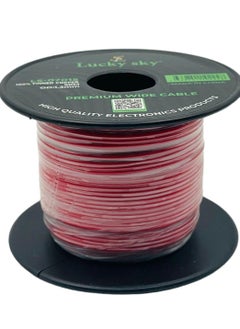 Lucky Sky Hook Up Wire 26awg Wire Flexible Silicone Tinned Copper UL1007 Silicone Rubber Insulated Red Color 50M 164ft OD:-1.3mm Stranded Hook up Wire. (RED)  - Image 1