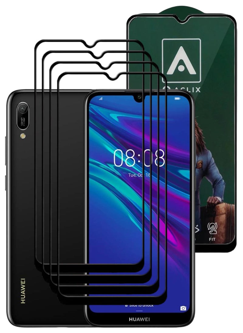 ACLIX 4 Pieces Antistatic ESD Dustproof Premium Quality High Definition Tempered Glass Screen Protector Designed For Huawei Y6 (2019) - Image 1