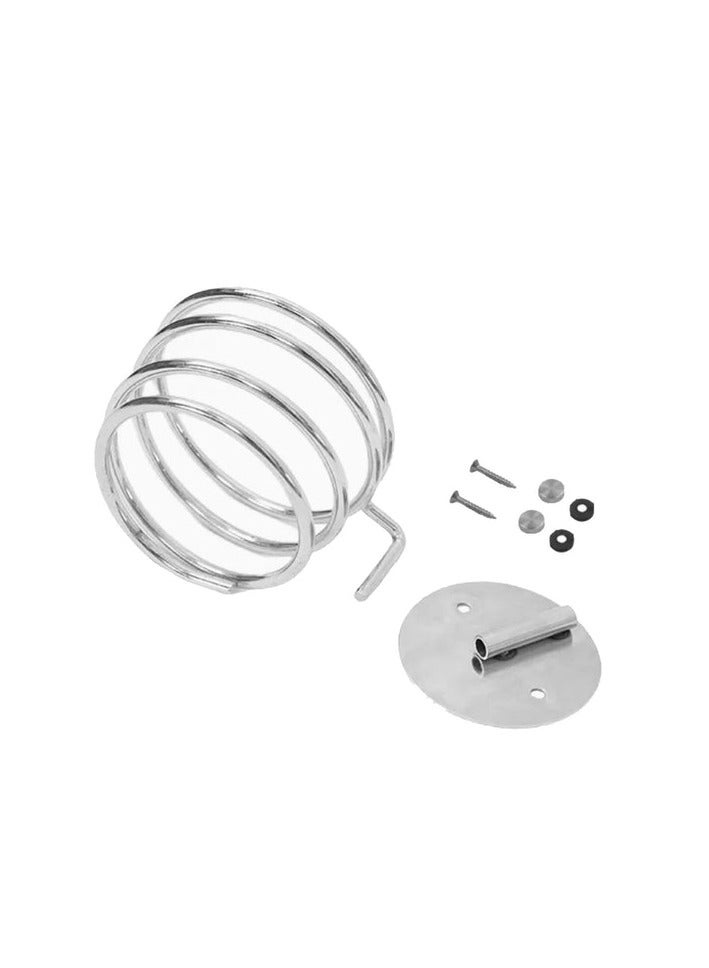 Wall Fixing Hair Dryer Holder - Silver, Durable and Stylish Organizer - Image 3