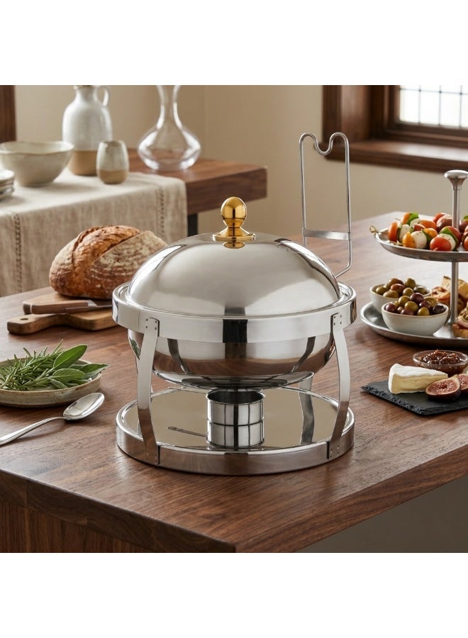 Maxima Stainless Steel Chaffing Dish with Lid 8 Liter - Image 1