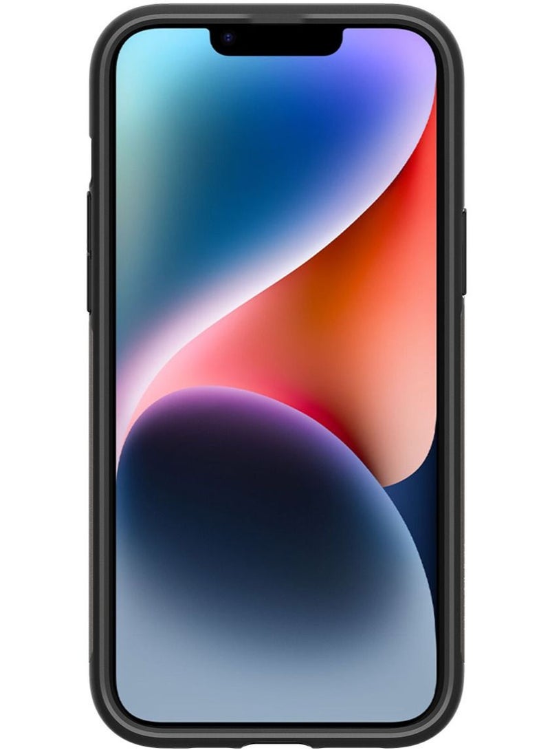 Spigen Slim Armor iPhone 14 Case Cover with Kickstand - Gunmetal - Image 5