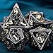 ARUOHHA Hollow DND Metal Dice Set Black Gold Dragons D and D Dice RPG Role Playing Games Dungeons Polyhedral Dice with Gift Box D20 D12 D10 D8 D6 D4 - Image 4
