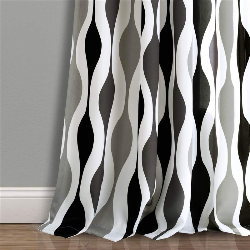 Lush Decor Mid Century Geo Light Filtering Window Curtain Panel Pair, 52" W x 84" L, - Image 4