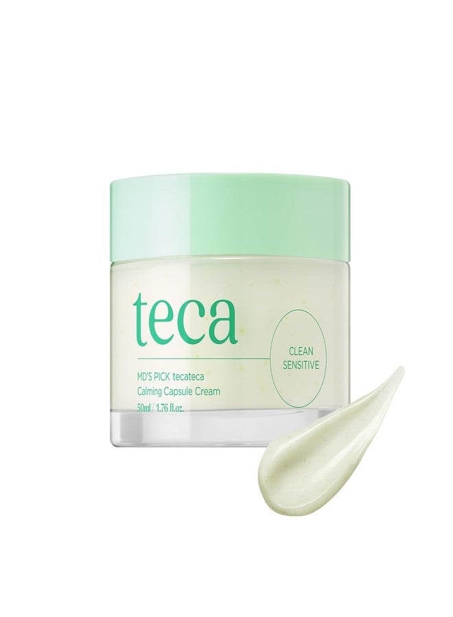 Tecateca Calming Capsule Cream 50ml, Popping TECA Capsules with Centella Asiatica Extract, Panthenol & Triple Hyaluronic Acid for Soothing, Hydration & Sensitive Skin, Korean Skincare Moisturizer