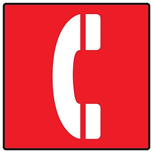 ComplianceSigns.com Telephone Safety Graphic Label Decal, 6x6 inch Vinyl for Emergency Response - Image 4