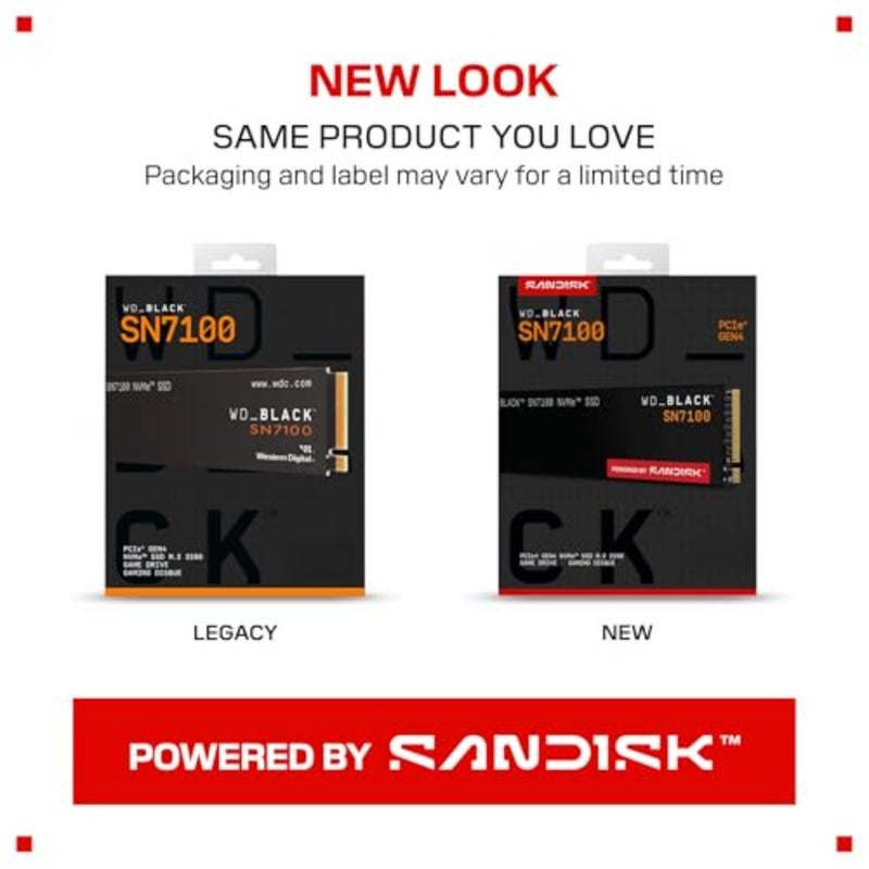 SSD للكمبيوتر المكتبي/الكمبيوتر المحمول/وحدة التحكم المحمولة للألعاب: PCIe Gen4 NVMe، سرعة قراءة تصل إلى 7250 ميجابايت/ثانية، ذاكرة عالية الأداء موفرة للطاقة - Image 2