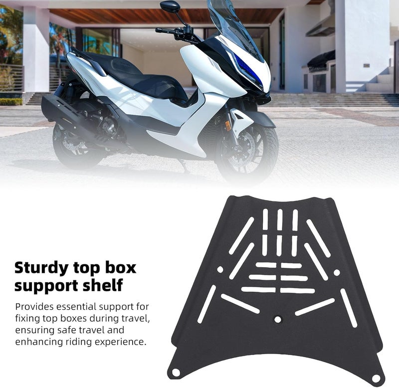 Gulf approved global quality aqxreight Rear Luggage Rack Support Shelf Stainless Steel Top Case Extender Plate Tail Rack Replacement for 350E 368E Simple multi-feature universal build - Image 3