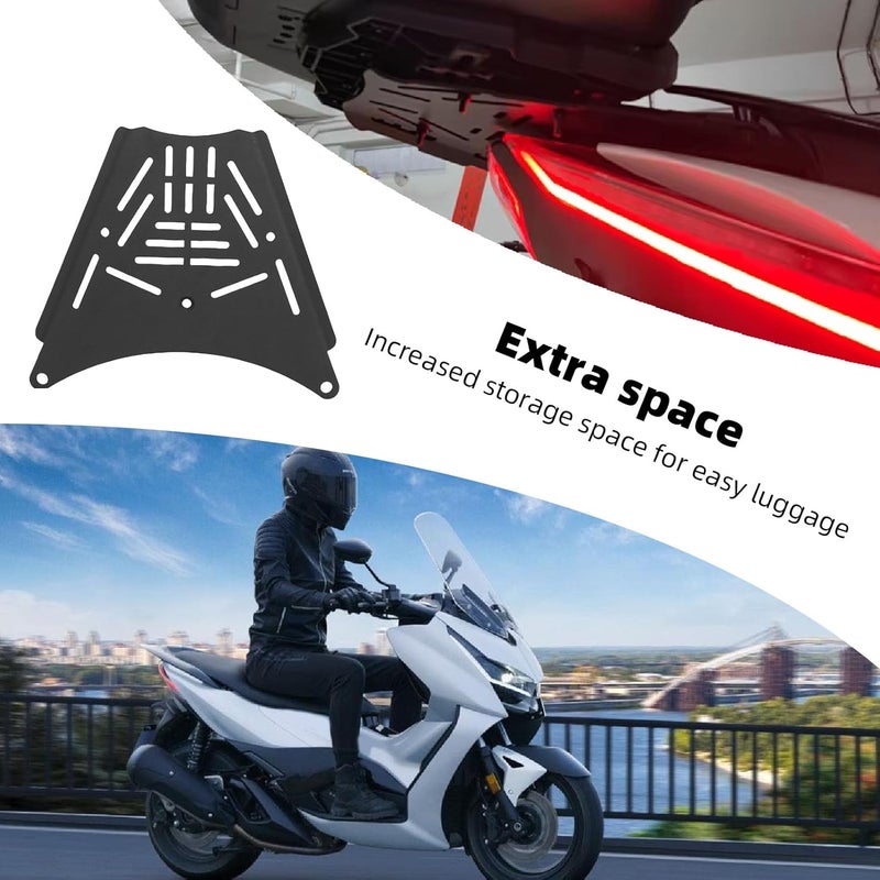 Gulf approved global quality aqxreight Rear Luggage Rack Support Shelf Stainless Steel Top Case Extender Plate Tail Rack Replacement for 350E 368E Simple multi-feature universal build - Image 4