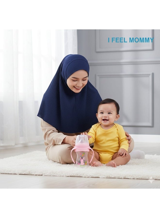 Momeasy 5oz/150ML Wide Neck Feeding Bottle with Handles 44759 Pink - Image 2