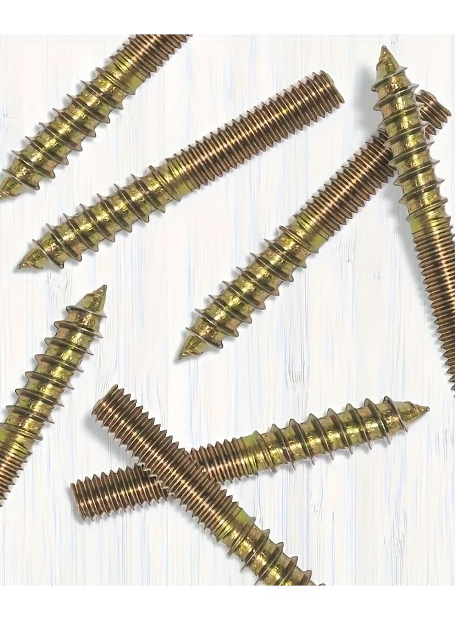 24pcs M4 x 30mm Galvanized Steel Hook Bolts Double Headed Self Tapping Screws - Image 5