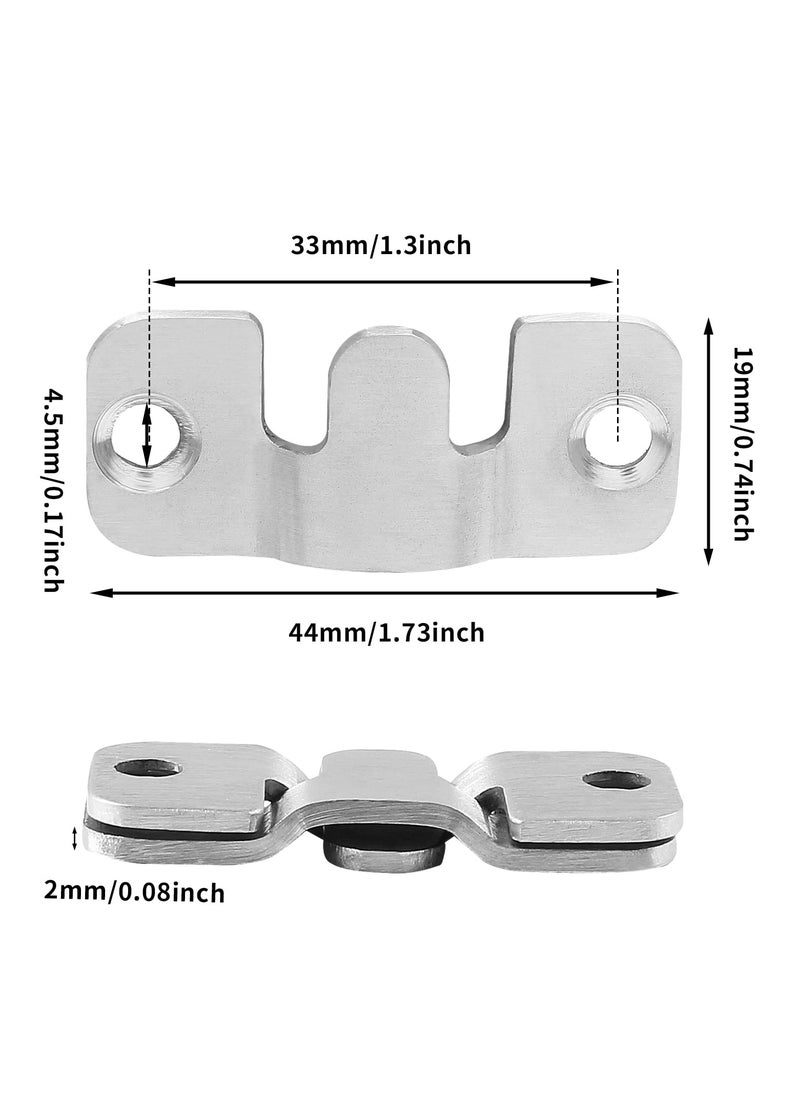 SYOSI - 4Pairs Flush Mount Brackets Heavy Duty Picture Hangers Z-Clip Interlock Photo Frame Hook Metal Keyhole Hangers for Hanging Headboards (44 x 19mm) - Image 1
