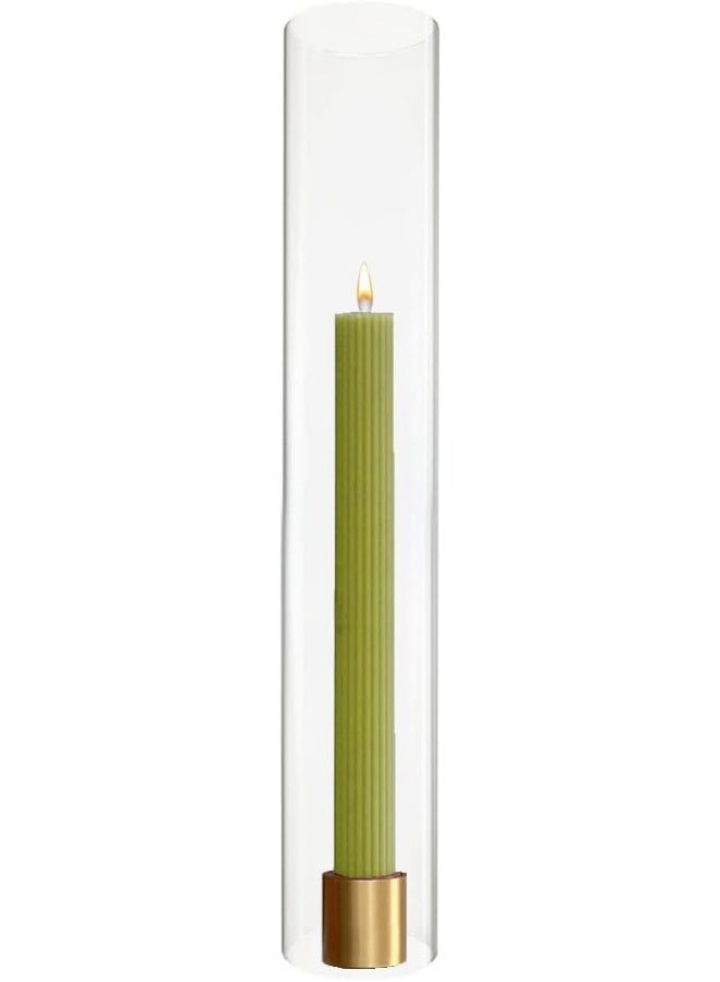 CYS EXCEL 2 PCS H14 D475 Open Ended Glass Hurricane Candleholder Tube Shade  Multiple Size Choices Open Flame Candle Chimney Tube Cover  Bottomless Cylinder - Image 3