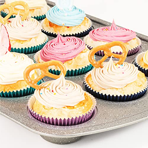 Caperci Orchid Purple Foil Cupcake Liners Standard Muffin Wrappers Greaseproof Baking Cups, 150-Pack - Image 3