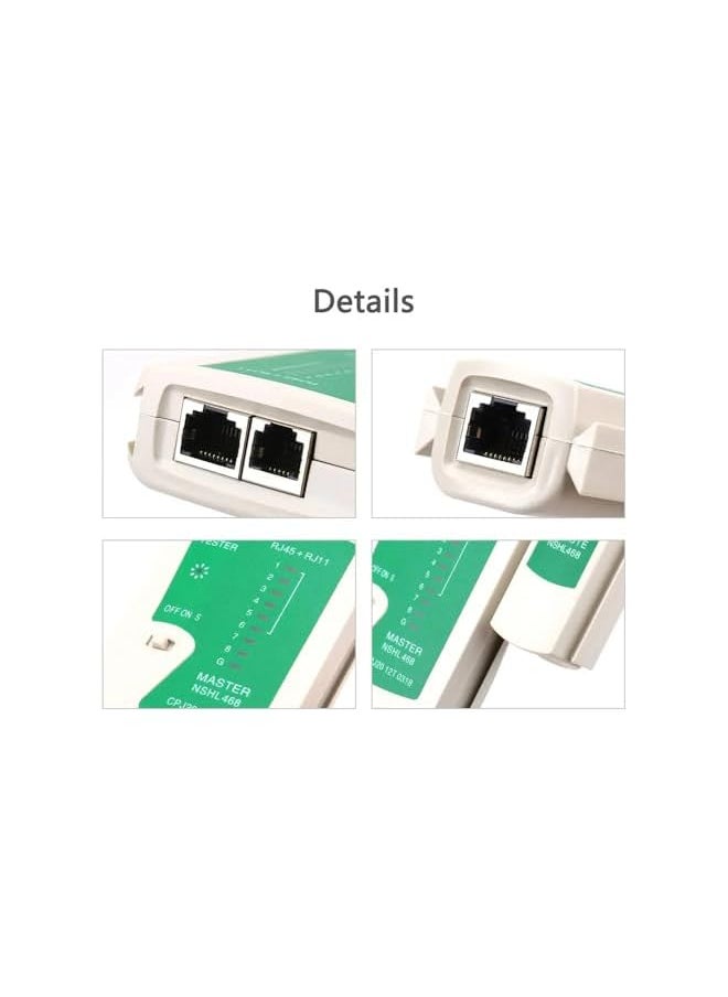 PROMASS Network Cable Tester, RJ45 Ethernet Cable Tester, LAN Test Tool for Cat5, Cat6, CAT7, 8P, 6P LAN Cable, RJ11 Telephone Cable  - Image 3