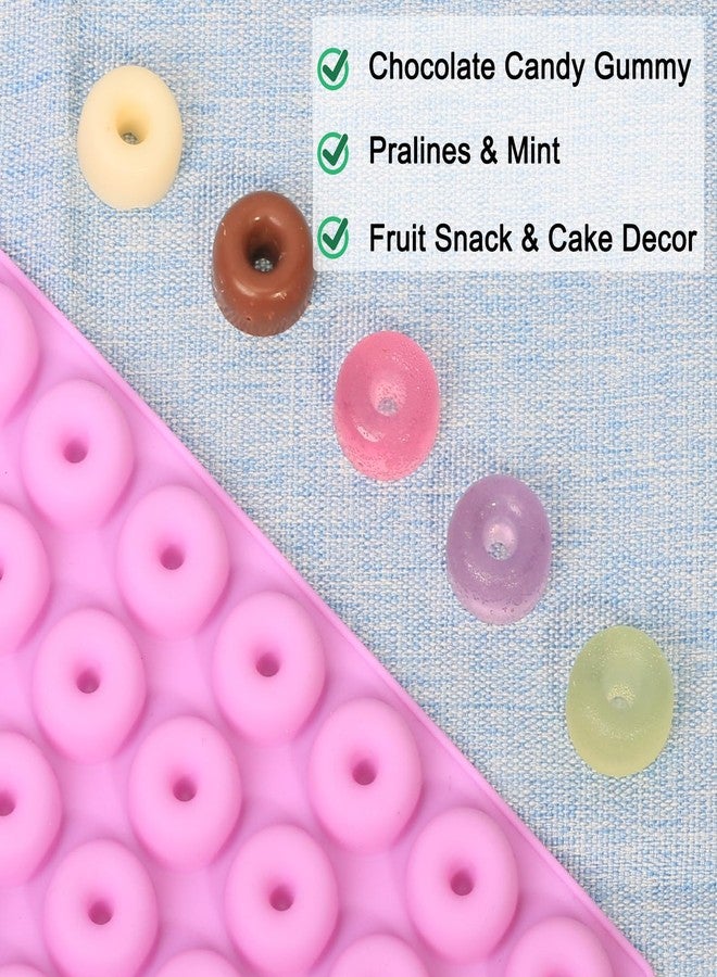 Amyandone Mini Donut Silicone Mold, 48 Cavities Donut Molds for Chocolate Candy Gummy, Food Grade Silicone Mini Donut Pan for Homemake Mint/Snake/Cake Décor, 2 PCS - Image 3
