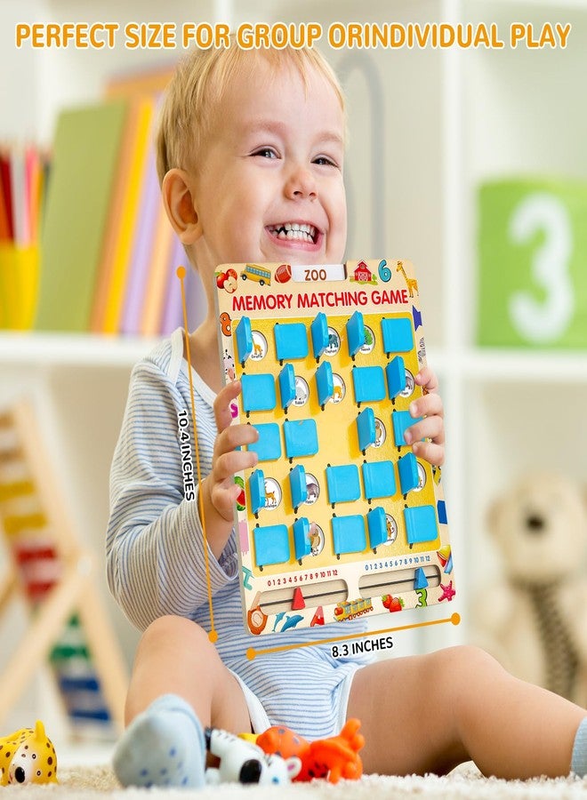 ABERLLS Matching Memory Game for Kids Age 3 4 5 6 7 8 Year Old, Travel Toy for Boys Girls, Wooden Board Game, Road Trip Essentials for Toddler, Airplane/ Car/ Camping Activity, Ideal Christmas, Birthday Gifts - Image 3