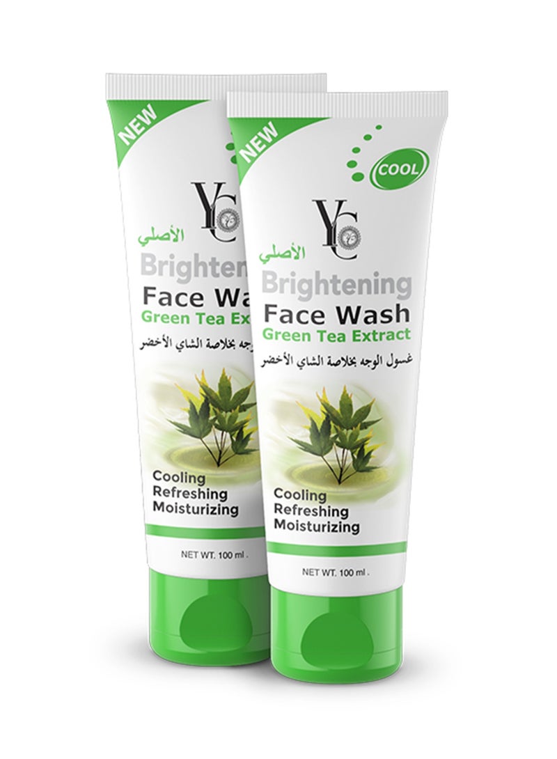 YC Brightening Face Wash with Green Tea Extract 100 ml - 2 pcs