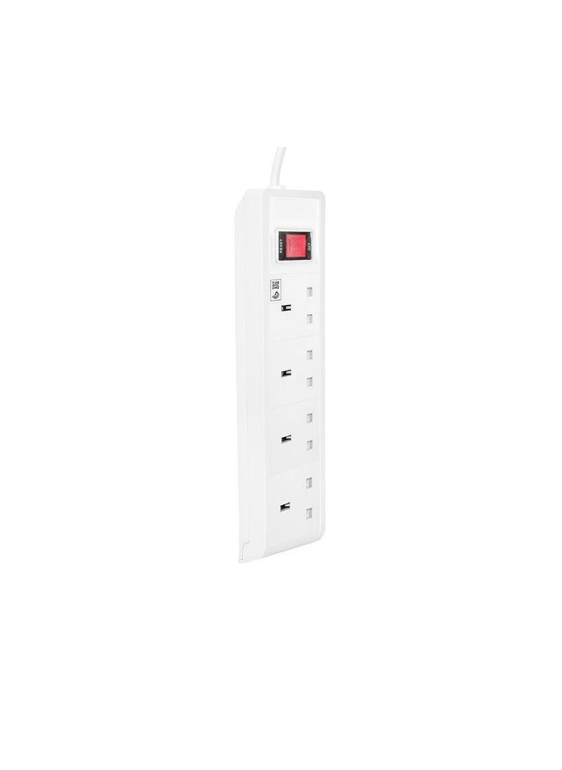 Hi Max - Hi Max Extension Socket 4 Way Multiple Power Cord 2990W 50/60Hz Fused and Overload Anti Fire Protection 3 Meter SH31606 - Image 1