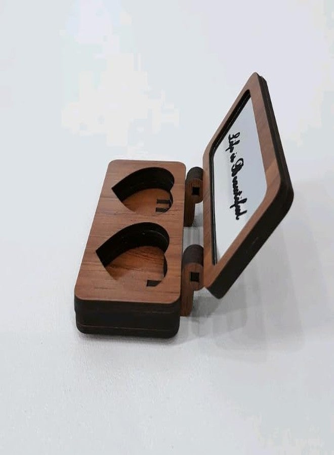 MeeCraft علبة خواتم خشبية مستطيلة عتيقة من MeeCraft - هدية مثالية لحفلات الزفاف والخطوبة (8.5 × 4 × 1.8 سم، بني) - Image 4