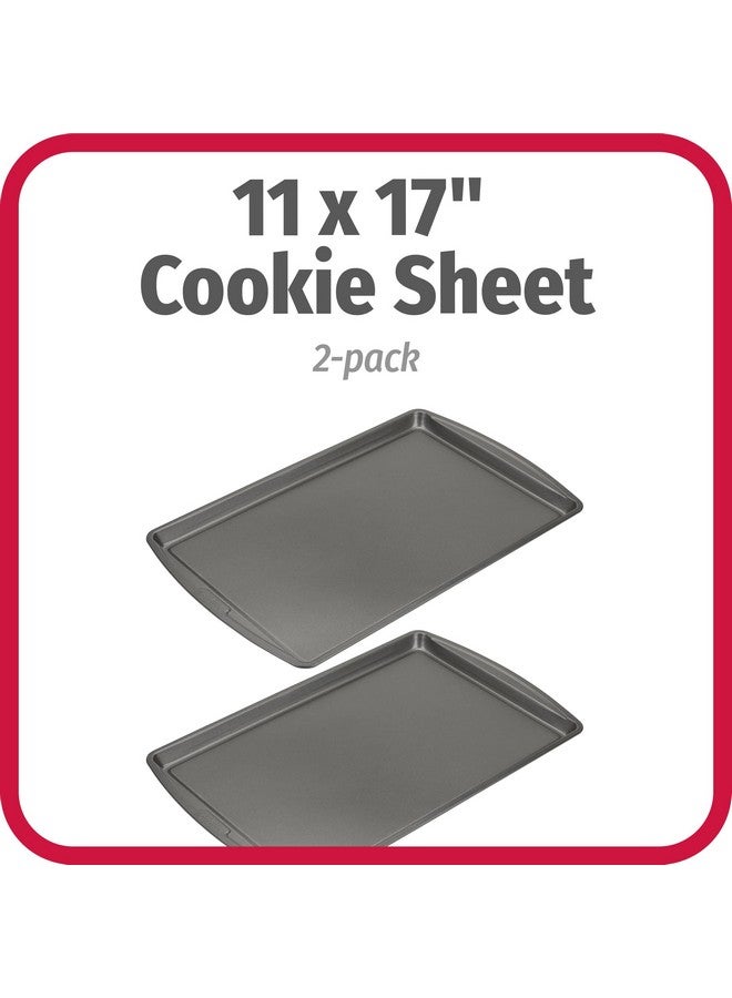GoodCook AirPerfect Non-Stick 17” X 11" Cookie Sheet Set , Homemade, Frozen & Leftover Slices, Set of 2 - Image 1