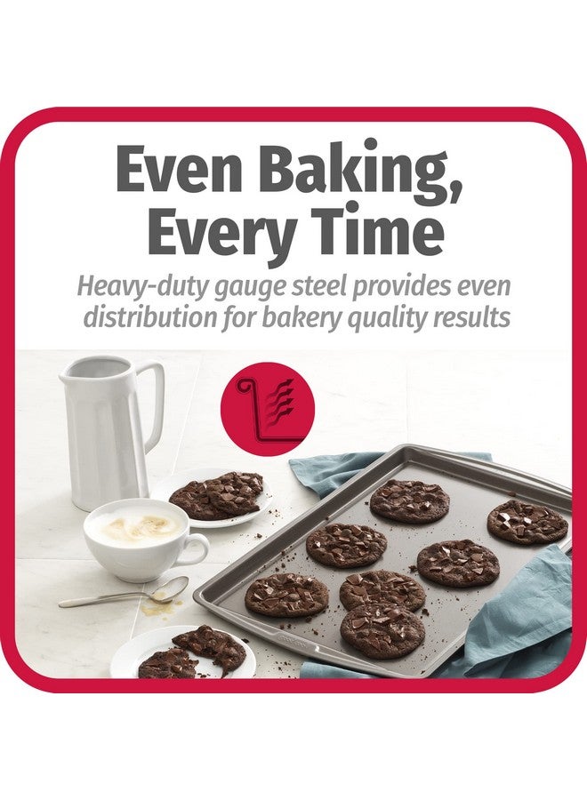 GoodCook AirPerfect Non-Stick 17” X 11" Cookie Sheet Set , Homemade, Frozen & Leftover Slices, Set of 2 - Image 2