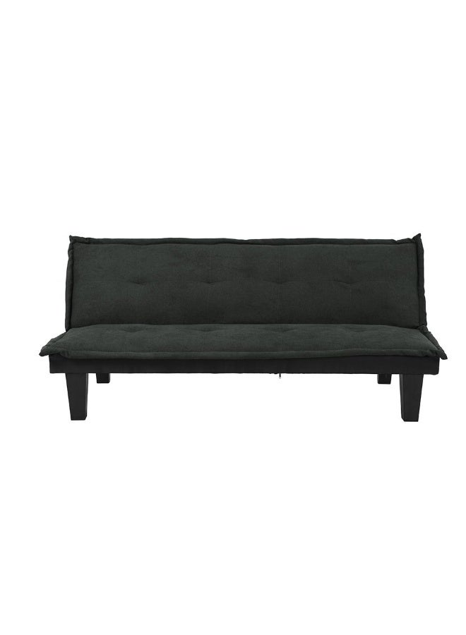 DANUBE HOME V2 Manolo Fabric Sofabed | Convertible Sleeping Sofa Bed | Comfortable Living Room Furniture L165xW80xH73cm - Black - Image 2