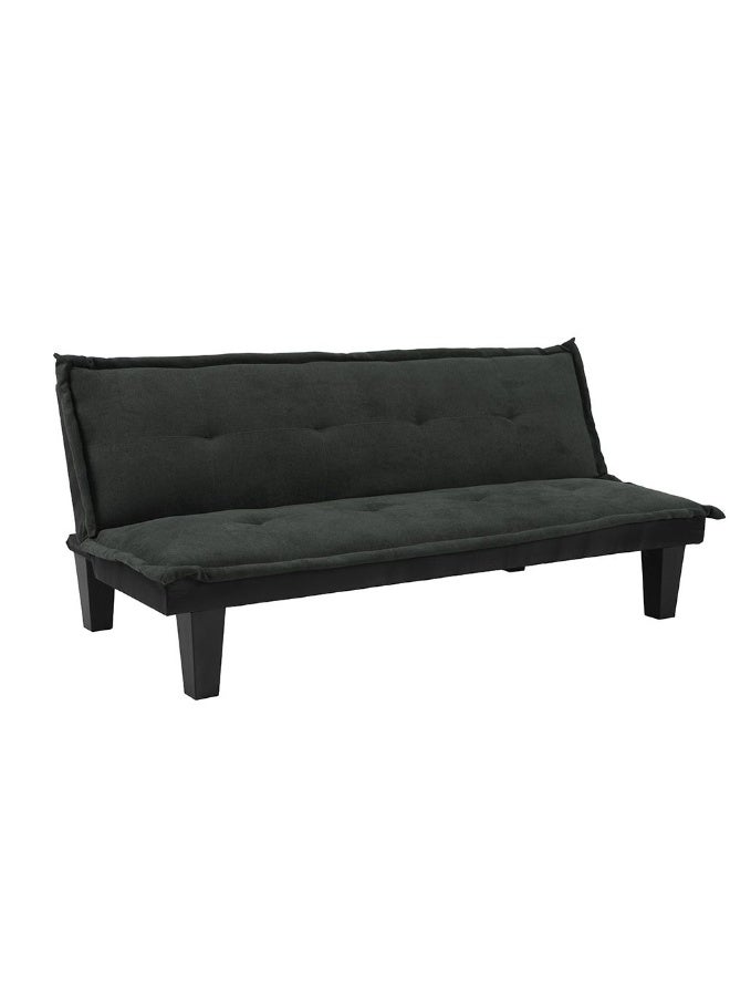 DANUBE HOME V2 Manolo Fabric Sofabed | Convertible Sleeping Sofa Bed | Comfortable Living Room Furniture L165xW80xH73cm - Black - Image 3