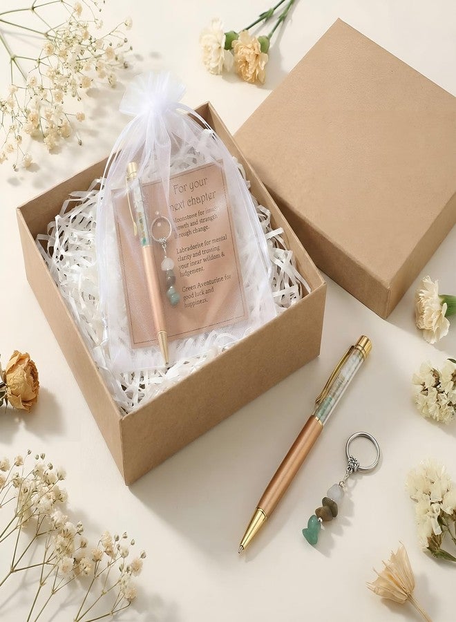 Resholder Natural Crystals Pen and Keychain Gifts for New Beginnings Your Next Chapter, New Beginnings Gifts for Leaving Going Away Friends Family Coworkers Teacher Leaving Farewell Breakup Promotion - Image 2