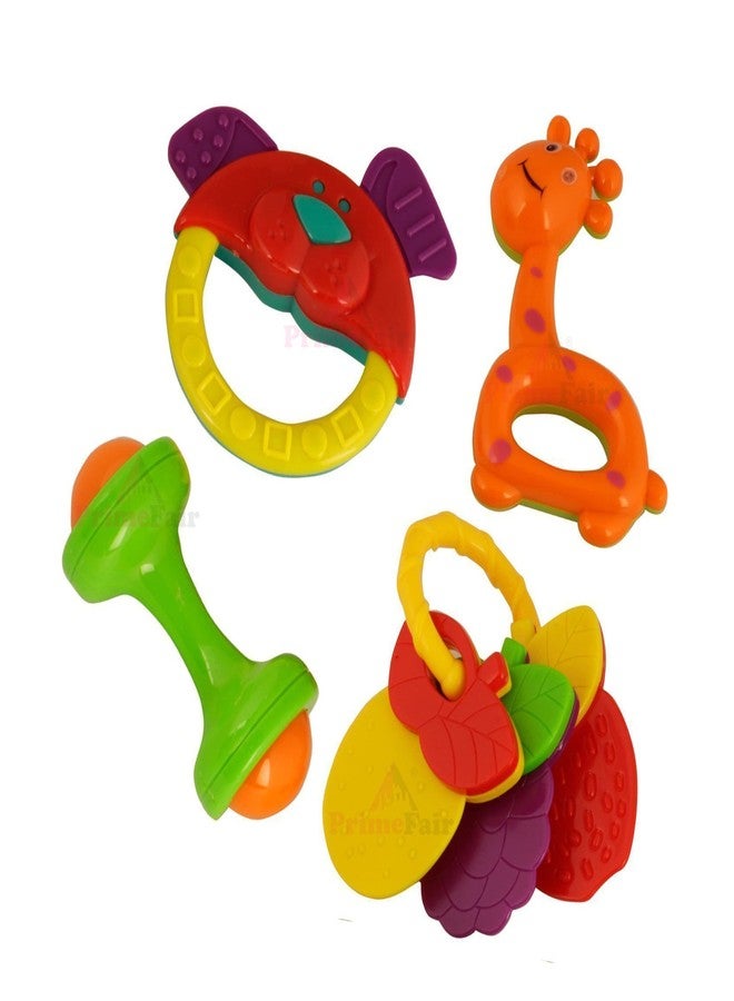 PRIMEFAIR Baby Toys Rattle Set of 4 Pieces for Infants and Toddlers Musical Toys - Pack of 4 (Multicolor) - Image 1