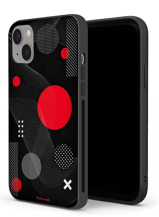 Tolwak Apple iPhone 13 mini Protective Case Round And Cross Shape Pattern - Image 1