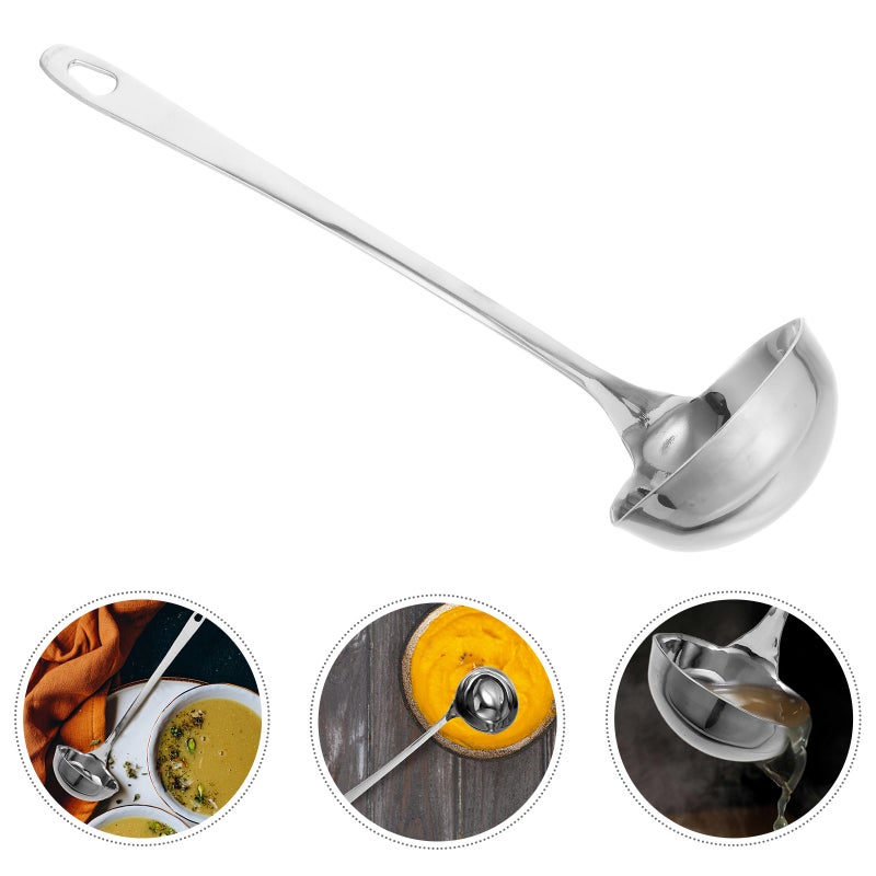 Ladle with Pouring Spout Stainless Steel Ladle Canning Ladle Soup Ladle Metal Soup Ladle - Image 2