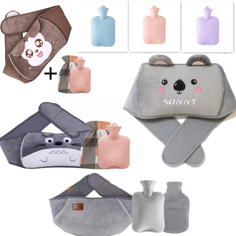 Water Bag Plush Belt Water Filling Warm Water Bag Compress Warm Waist Warm Hand Treasure Filling Warm Belly Warm Baby Female - Image 3
